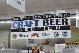 Signage Inside Barry's Fine Wine & Spirits